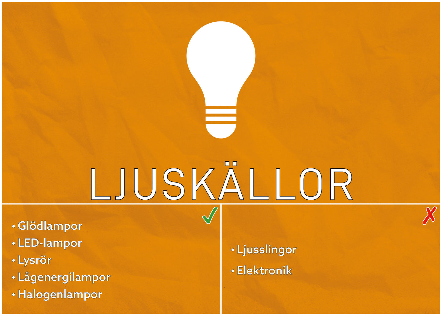 LJUSKÄLLOR